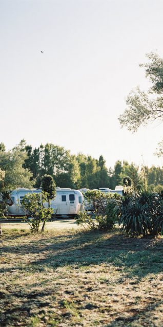 an airstream in venice beach and sun